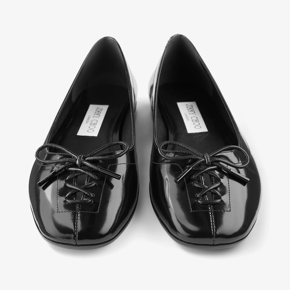 Like new Jimmy Choo Black Soft Spazzolato Ballerina Flats 38.5 $695